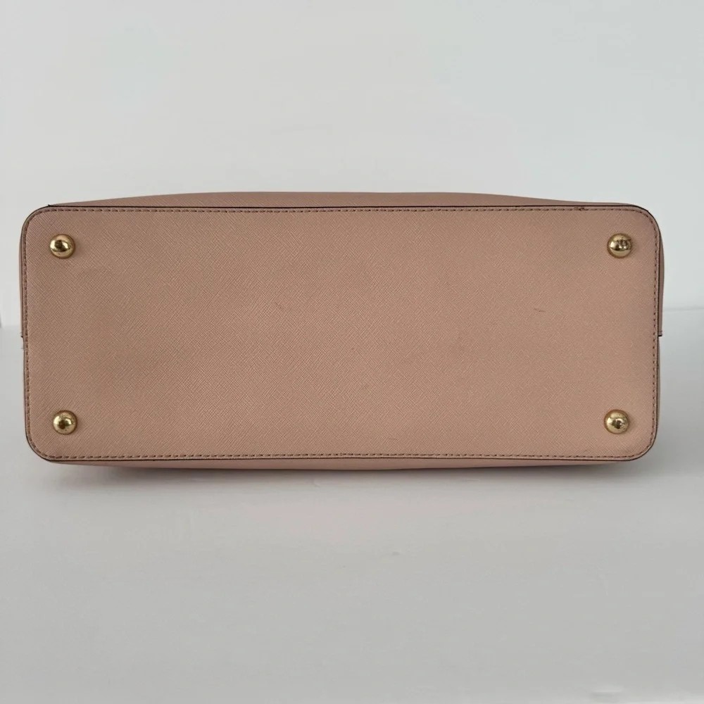 Michael Kors Cindy Pink Large Leather Dome Satchel
